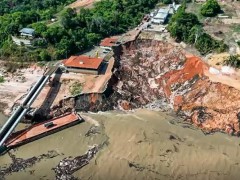 巴西一港口工地塌方致1死 或有200人被埋