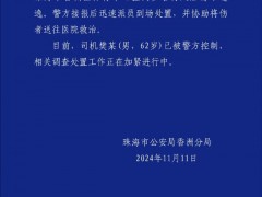 珠海撞人事件：有医院接收20多名伤者 司机已被控制